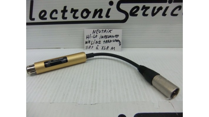 Neutrik HI-LO impedance microphone line adaptor
